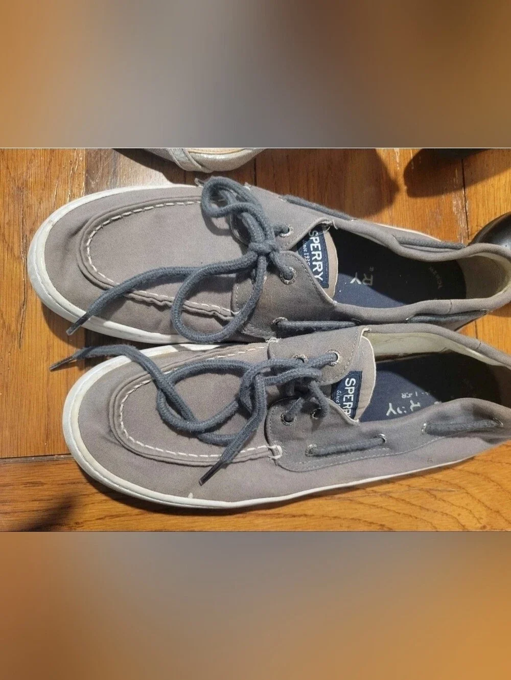 Sperry Bahama II Canvas Boat Sneakers in grey size 12